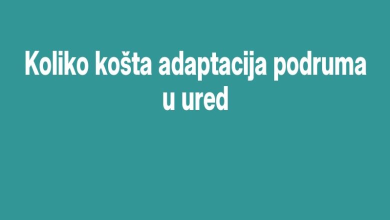Koliko košta adaptacija podruma u ured