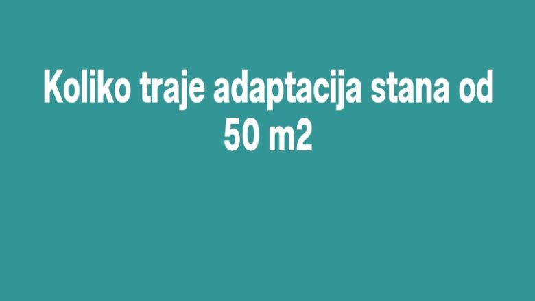 Koliko traje adaptacija stana od 50 m2